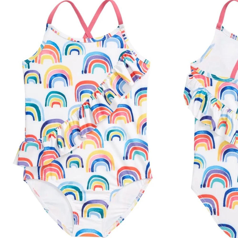 NEW Girls tucker + Tate ruffle one piece swimsuit